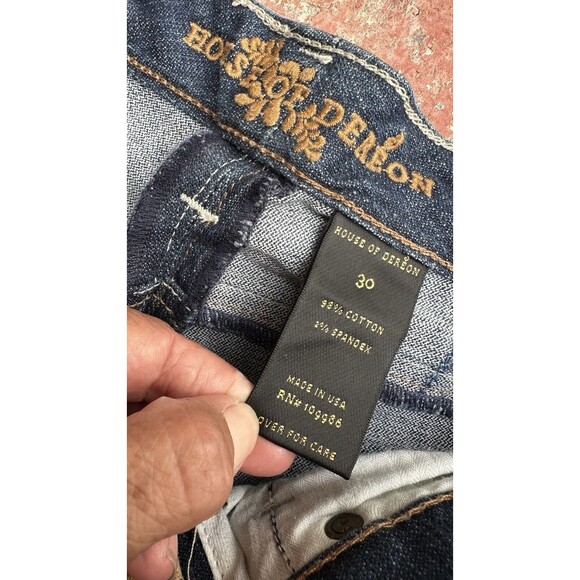 Beyonce House of Dereon Women's Jeans Hip Hop Size 2YK Vintage Grunge embroidere - Picture 9 of 12